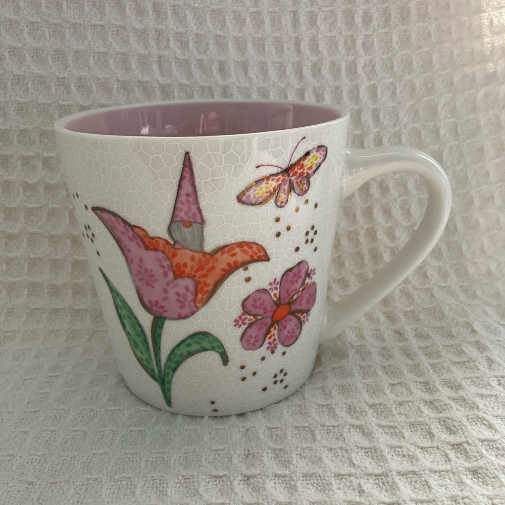 Seeds And Sunshine Oversized Mug With Flowers & Butterflies